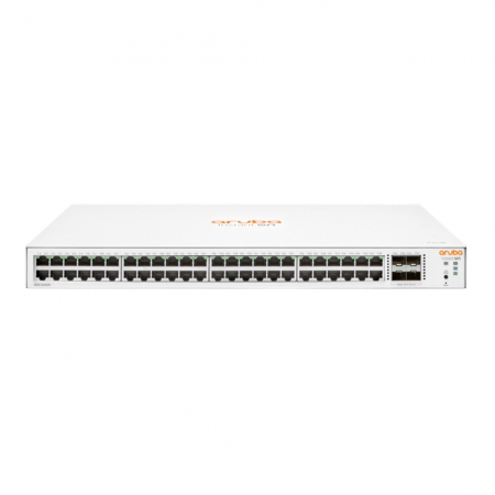 Switch HPE Aruba 1830 48 Gigabit 48x 10/100/1000Mbps RJ45+4x Portas 1G SFP, Layer 2 Gerenciável - JL814A
