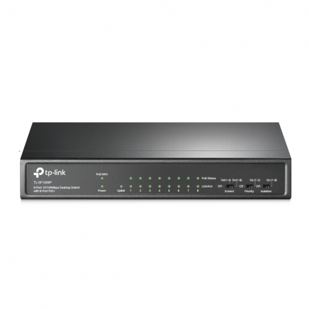 Switch Tp-link TL-SF1009P 9 Portas (8 Portas POE) Fast Ethernet 10/100 Mbps