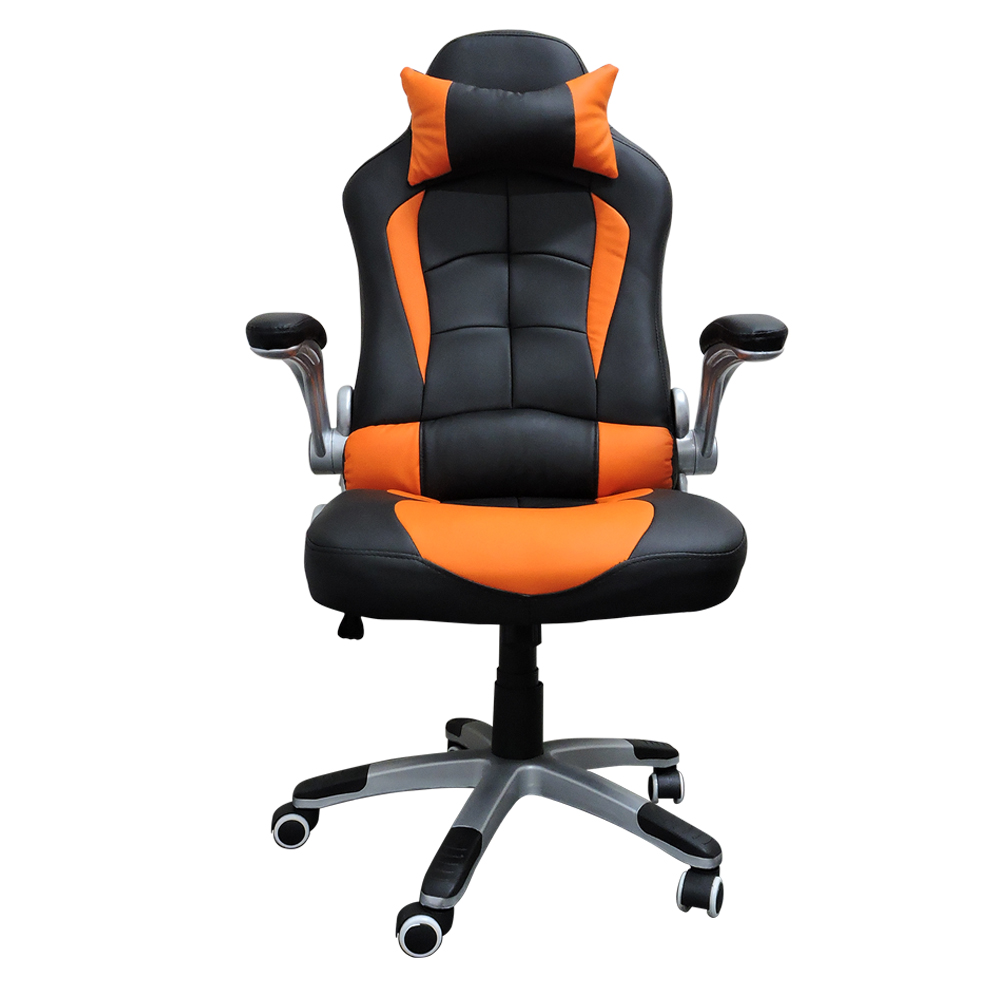 Cadeira Gamer Office Concórdia Ac-8057  Preta Com Detalhe Laranja