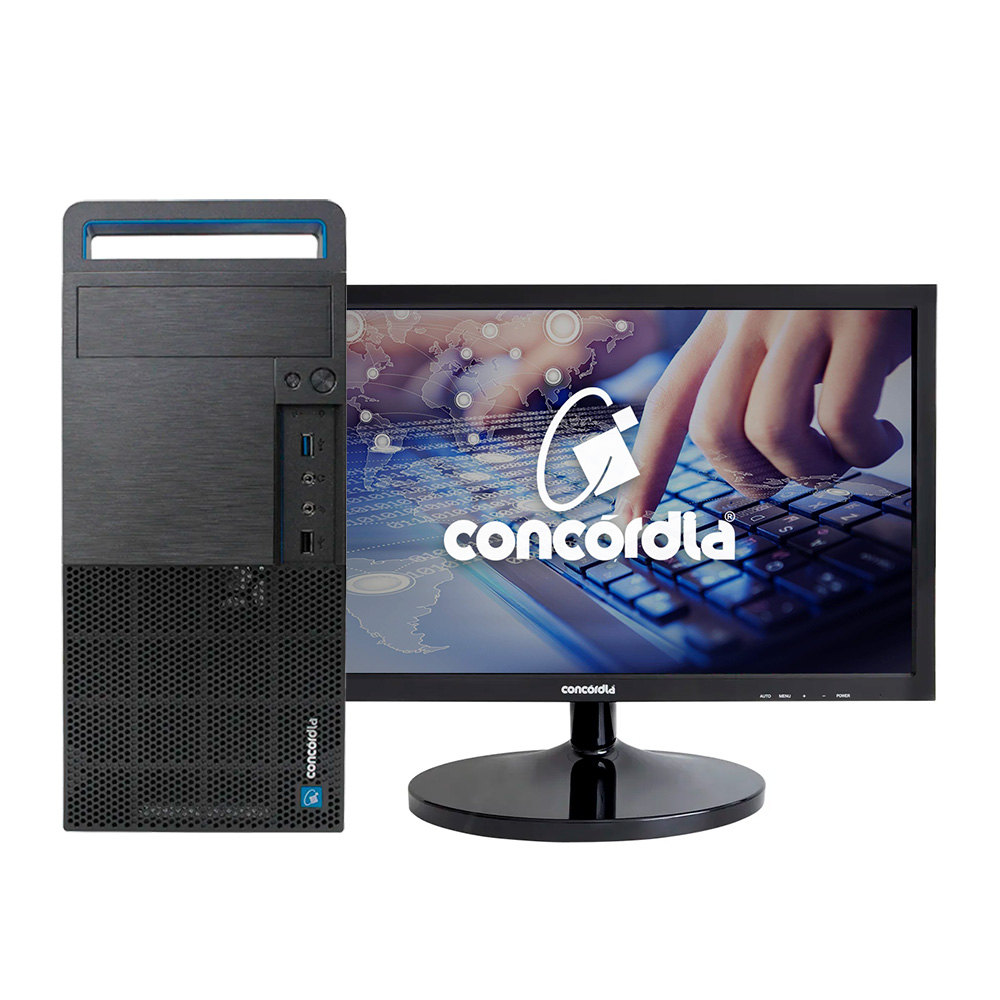Computador Concórdia Com Monitor 18,5'' Processador Core i5 10400F 4GB DDR4 SSD 120GB Linux 