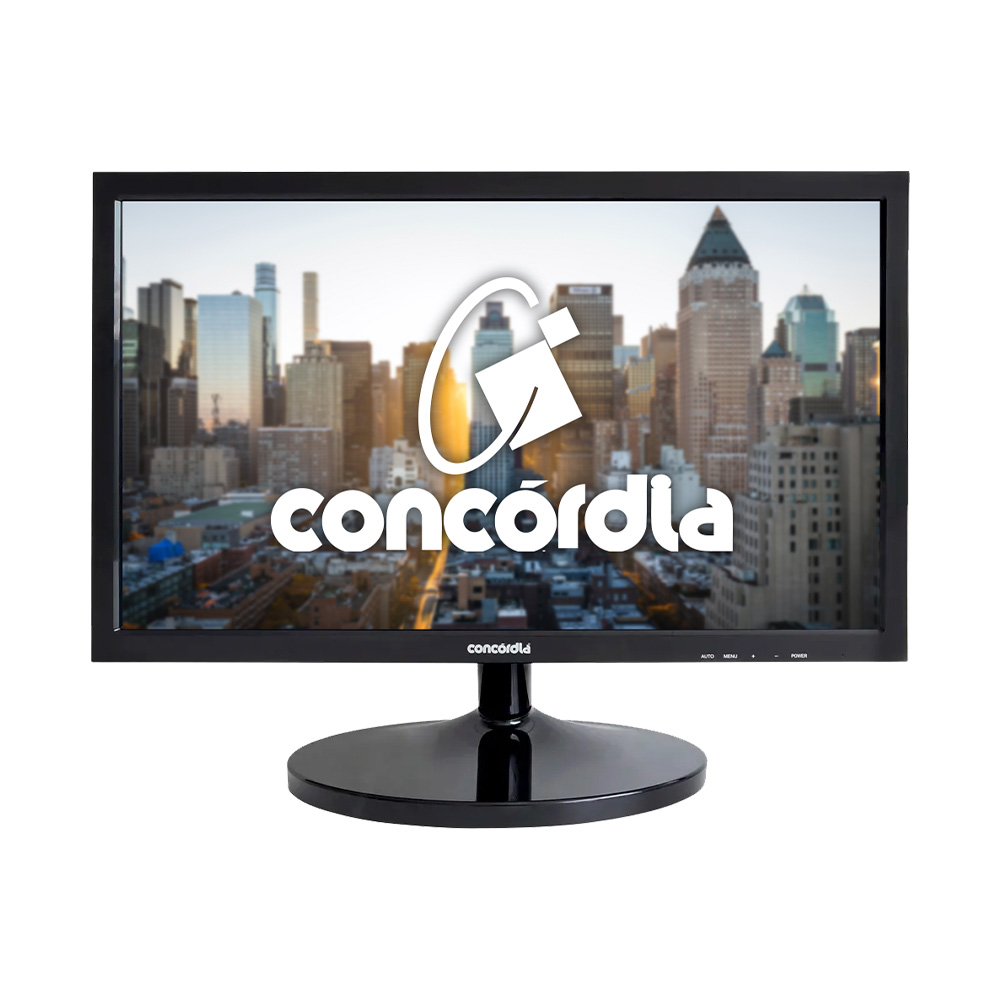 Mini Pc Concórdia Completo Com Monitor 19,5'' Intel Dual Core 4GB DDR4 SSD 120GB WiFi Linux 