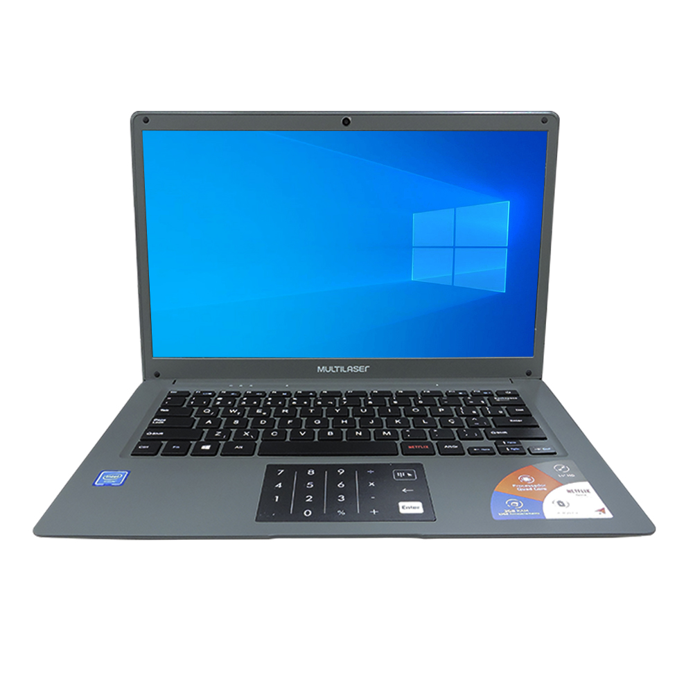Notebook Multilaser Pc131 Legacy Atom Z8350 Ram 2gb Hd 32gb Tela 14" Windows 10 Home Cinza 