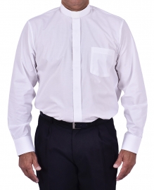 Camisa Clerical Tradicional Manga Larga Blanco CT068