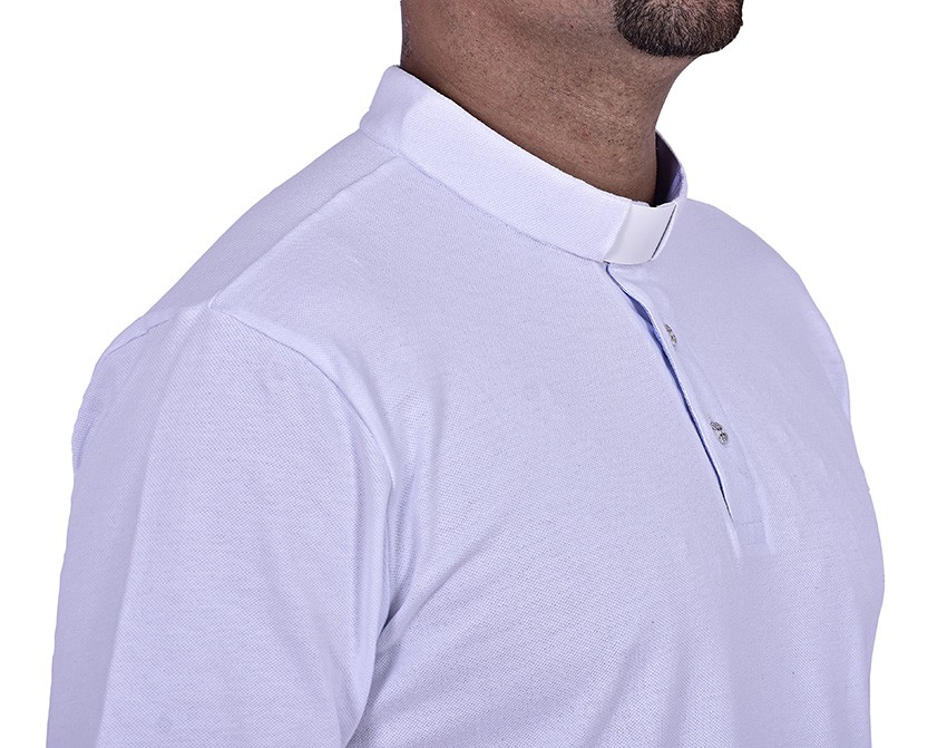 Clerical Polo Blanco PL001