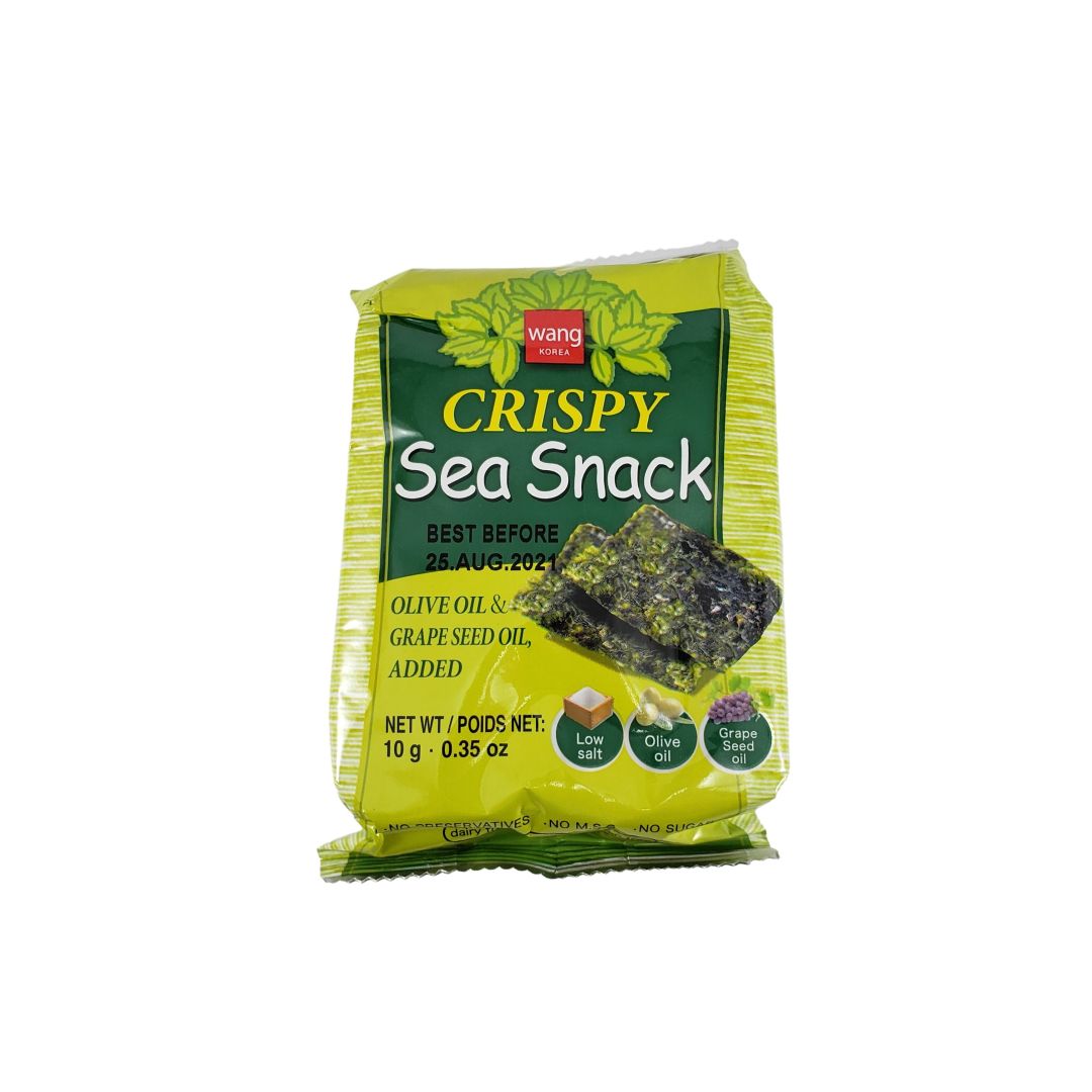 Alga Marinha Nori Temperada com Azeite Crispy Sea Snack Wang 10g
