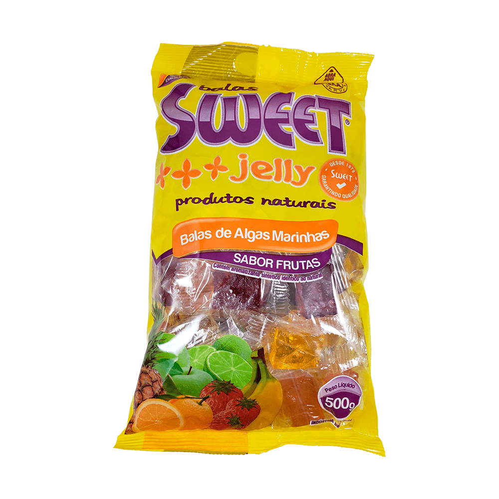 Bala de Alga Marinha sabor Frutas Misto Sweet Jelly 500g