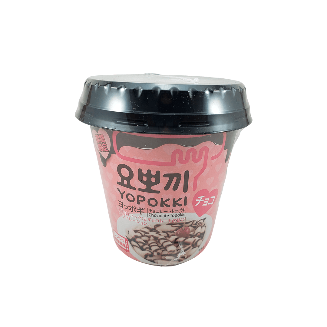 Topokki Bolinho de Arroz Coreano Yopokki Chocolate Copo 120g