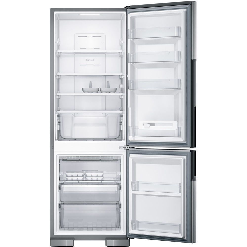 Refrigerador Consul CRE44 Frost Free Inverse 397L Inox