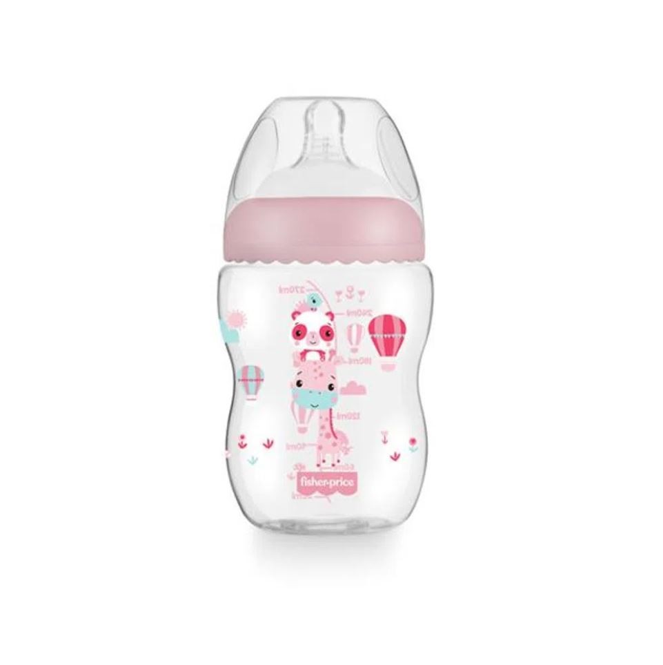 Mamadeira First Moments Clássica Rosa 270ml Fisher Price