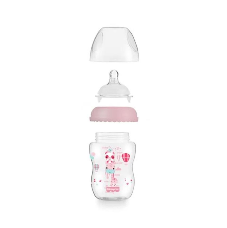 Mamadeira First Moments Clássica Rosa 330ml Fisher Price