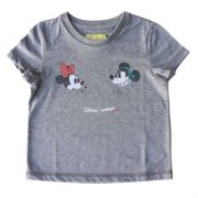 Camiseta Infantil Feminina Cinza Mickey e Minnie Colcci Fun