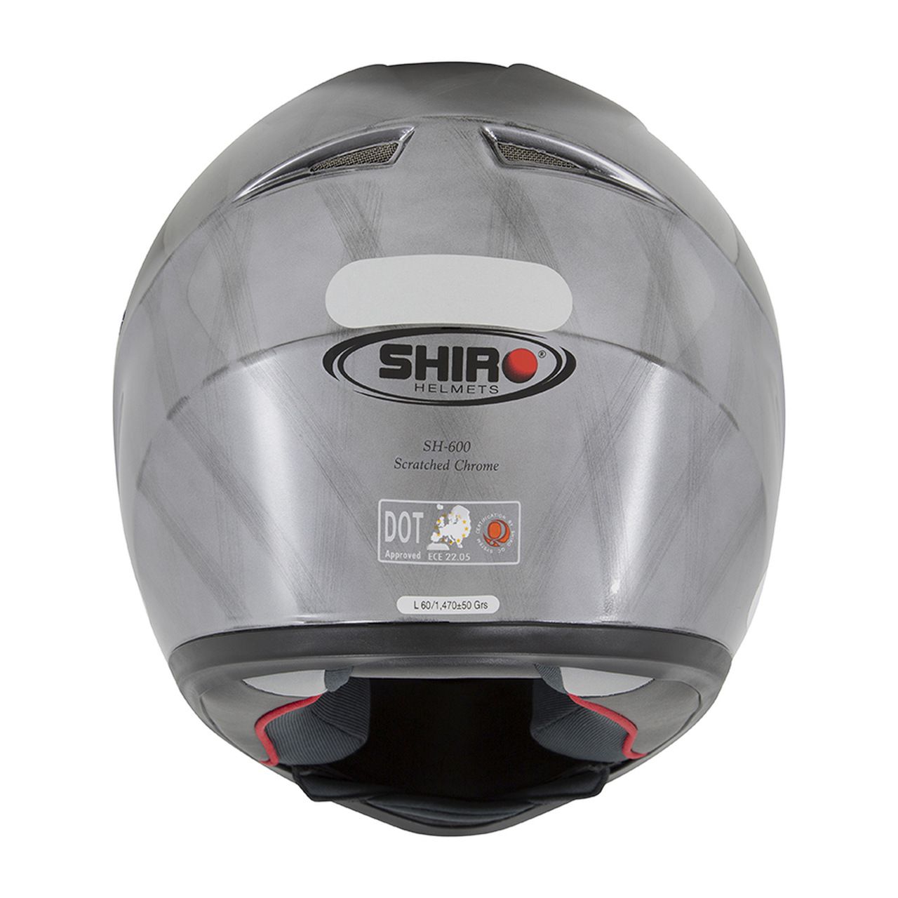 Capacete Shiro Integral Strada com Óculos Interno SH-600 Scratched Chrome Cromado Escovado