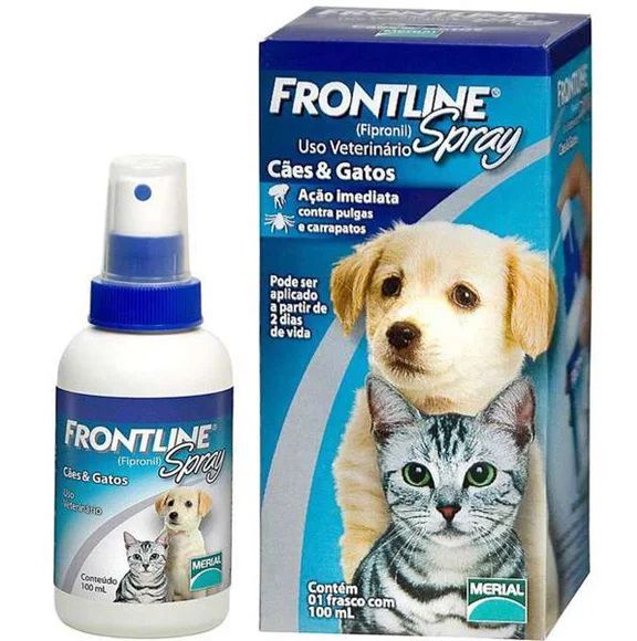 Antipulgas e Carrapatos Frontline Spray 100 mL para Cães e Gatos