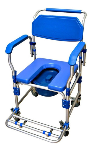 Cadeira De Banho Higiênica em Alumínio D60 Dellamed