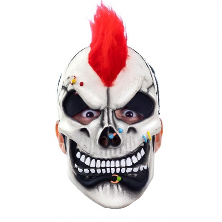Máscara Esqueleto Caveira Punk - Látex