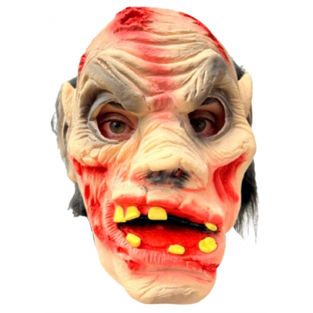 Máscara Monstro Zumbi com Cabelo - Látex