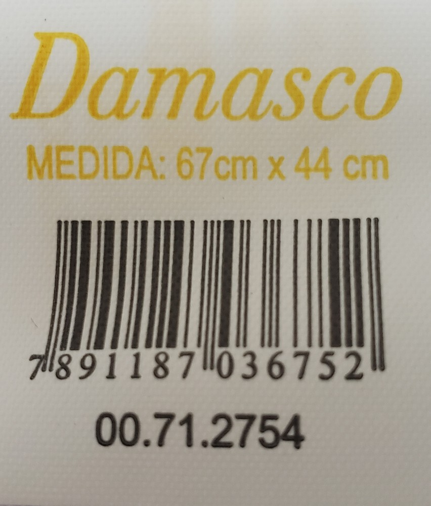 Pano de Prato Bainha Liso Ober Damasco 44x67cm 100% Algodão