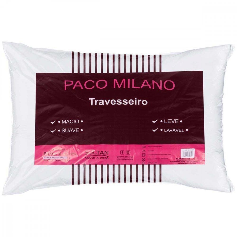 Travesseiro Paco Milano 100% Poliéster - Sultan