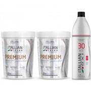 Kit 2 Pó Descolorante Itallian Color Premium Powder + Ox 30vol