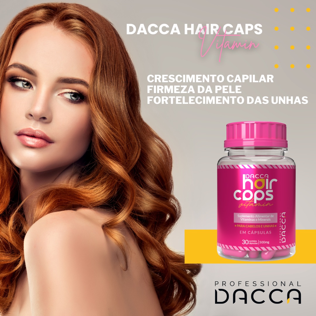 Kit Dacca Hair Caps Crescimento Capilar Tratamento 90 dias