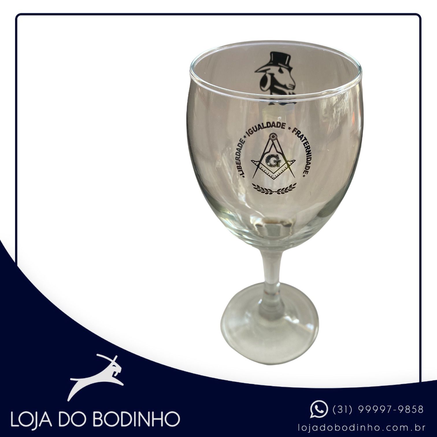 Taça Vinho 300ml  Maçonaria - Ótimo para vinhos
