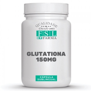 Glutationa 150mg Sublingual Vegan | Antioxidante Endógeno mais Eficaz 60 Cápsulas