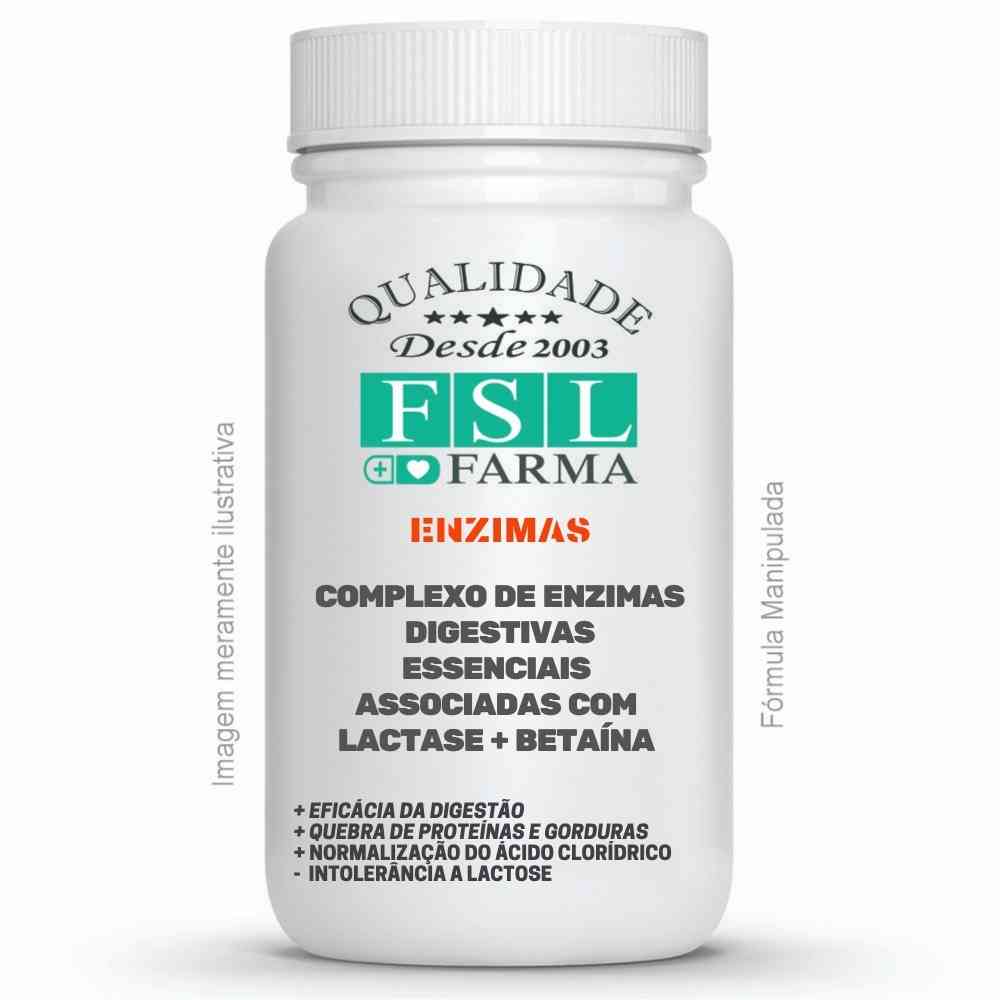 Complexo De Enzimas Digestivas Essenciais Gastroresistentes + Lactase + Betaína HCL ®