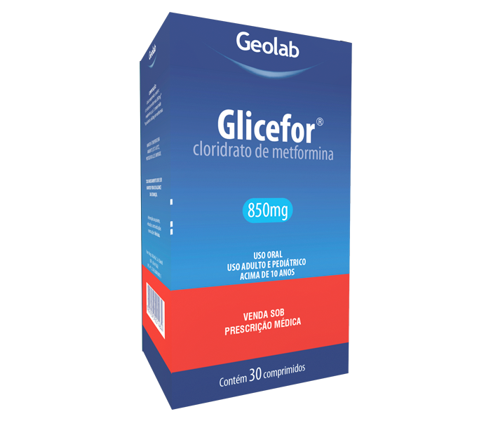 Glicefor 850mg com 30 comprimidos Geolab