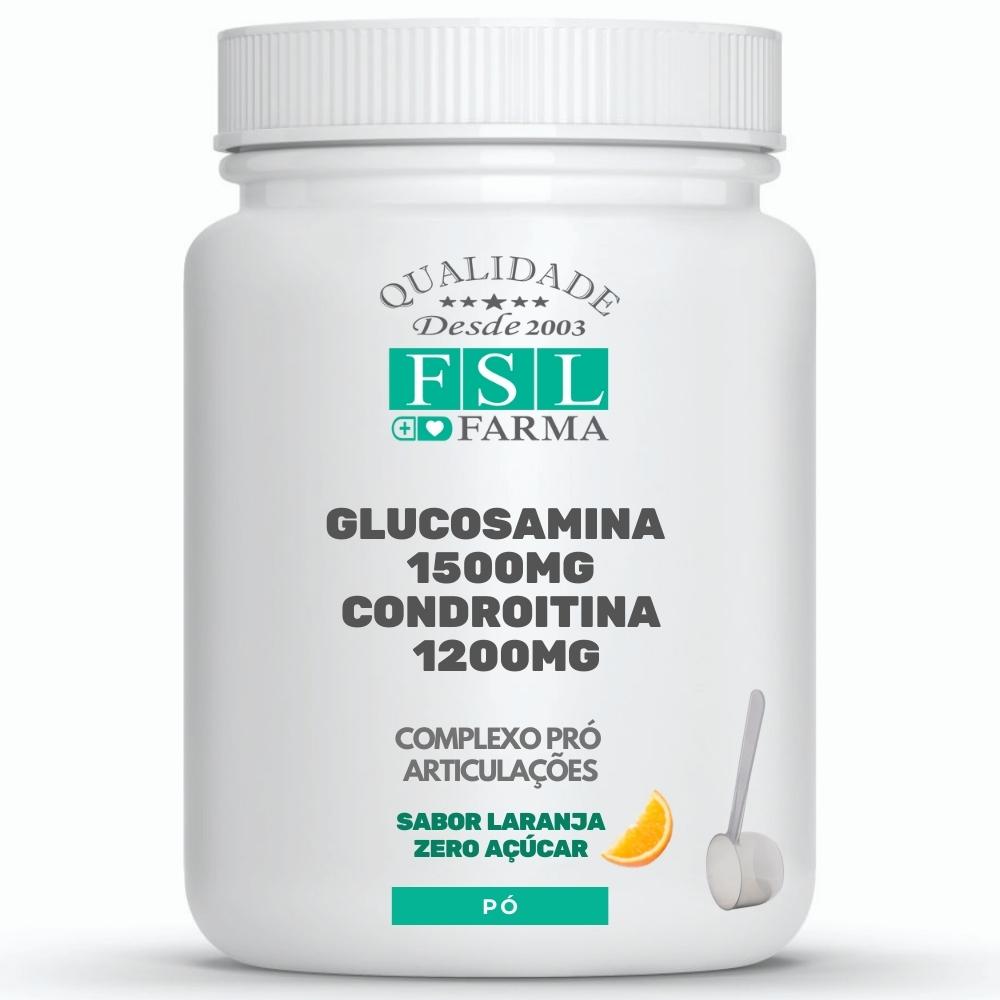 Glucosamina 1500mg + Condroitina 1200mg Sabor Laranja 30 Doses