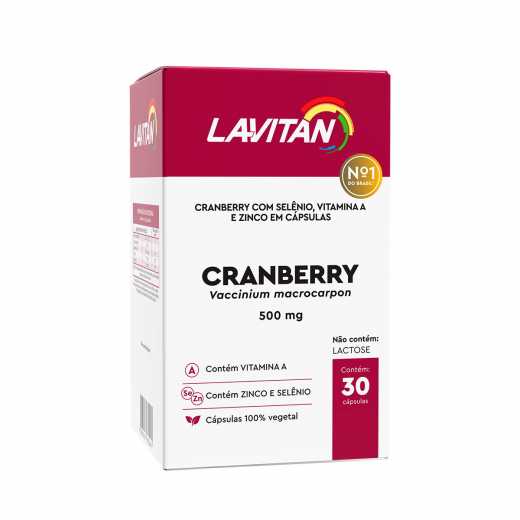 Lavitan Cranberry 500mg com 30 cápsulas - Cimed