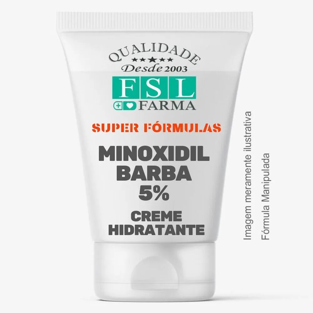 Minoxidil 5% Barba Em Creme Hidratante 60g