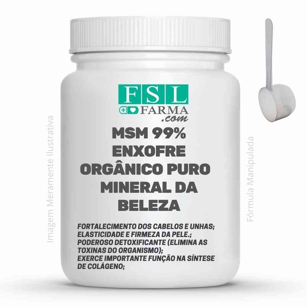MSM Enxofre Orgânico Purol Mineral Da Beleza
