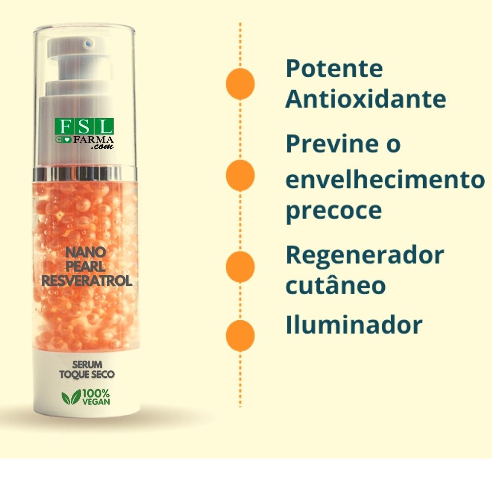 Nano Pearl Resveratrol 20 gramasl Prevenção da flacidez