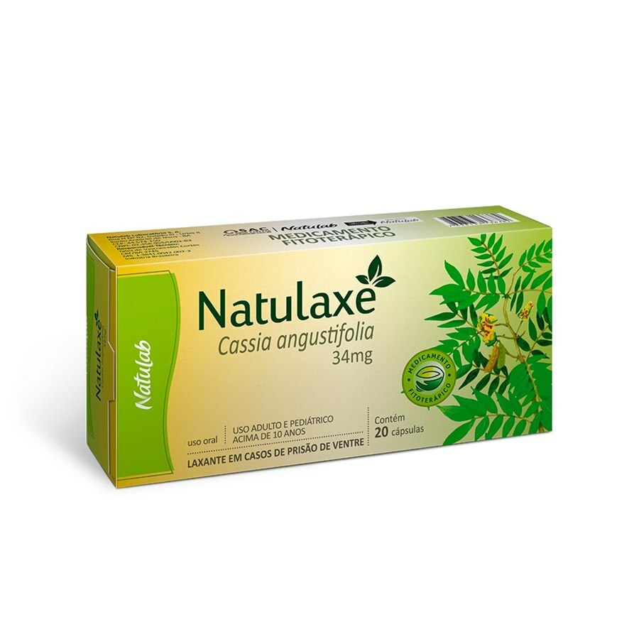 Natulaxe 34mg com 20 cápsulas - Natulab