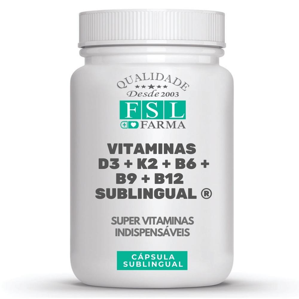 Vitaminas D3 + K2 + B6 + B9 + B12 | Sublingual ®