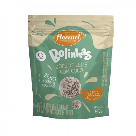 Bolinha Doce de Leite com Coco Zero Lactose 60g - Flormel