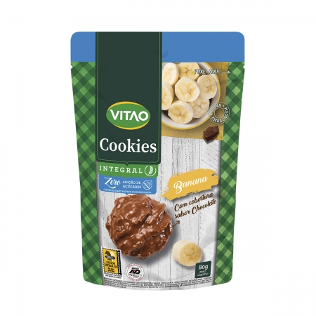 Cookie Zero Banana com Chocolate 80g - Vitao 0448