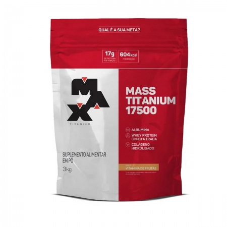 Hipercalórico Mass Titanium Sabor Vitamina de Frutas 1,4kg - Max Titanium