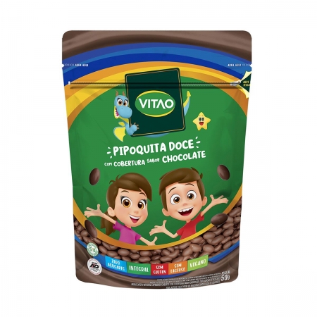 Pipoquita Integral Doce com Chocolate Zero Açúcar Kids 50g - Vitao 