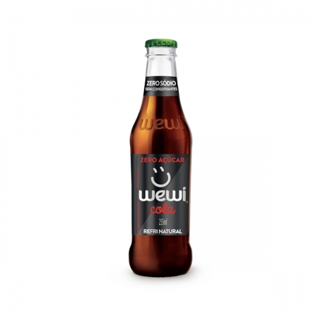 Refrigerante Natural Sabor Cola Zero 255ml - Wewi 