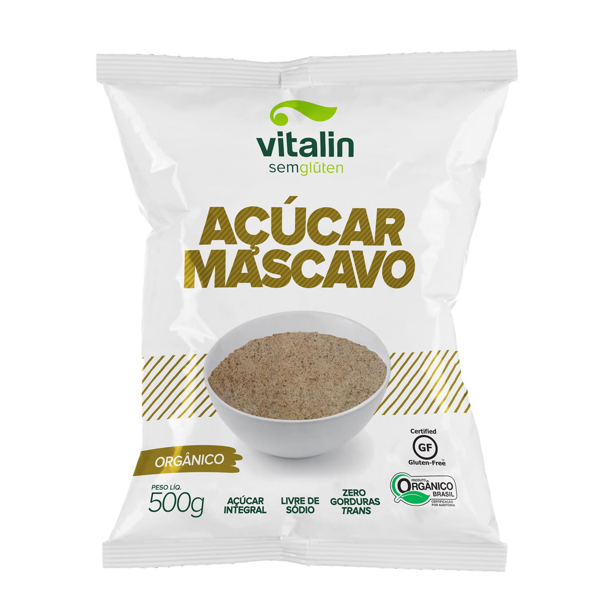 Açúcar Mascavo Orgânico 500g - Vitalin