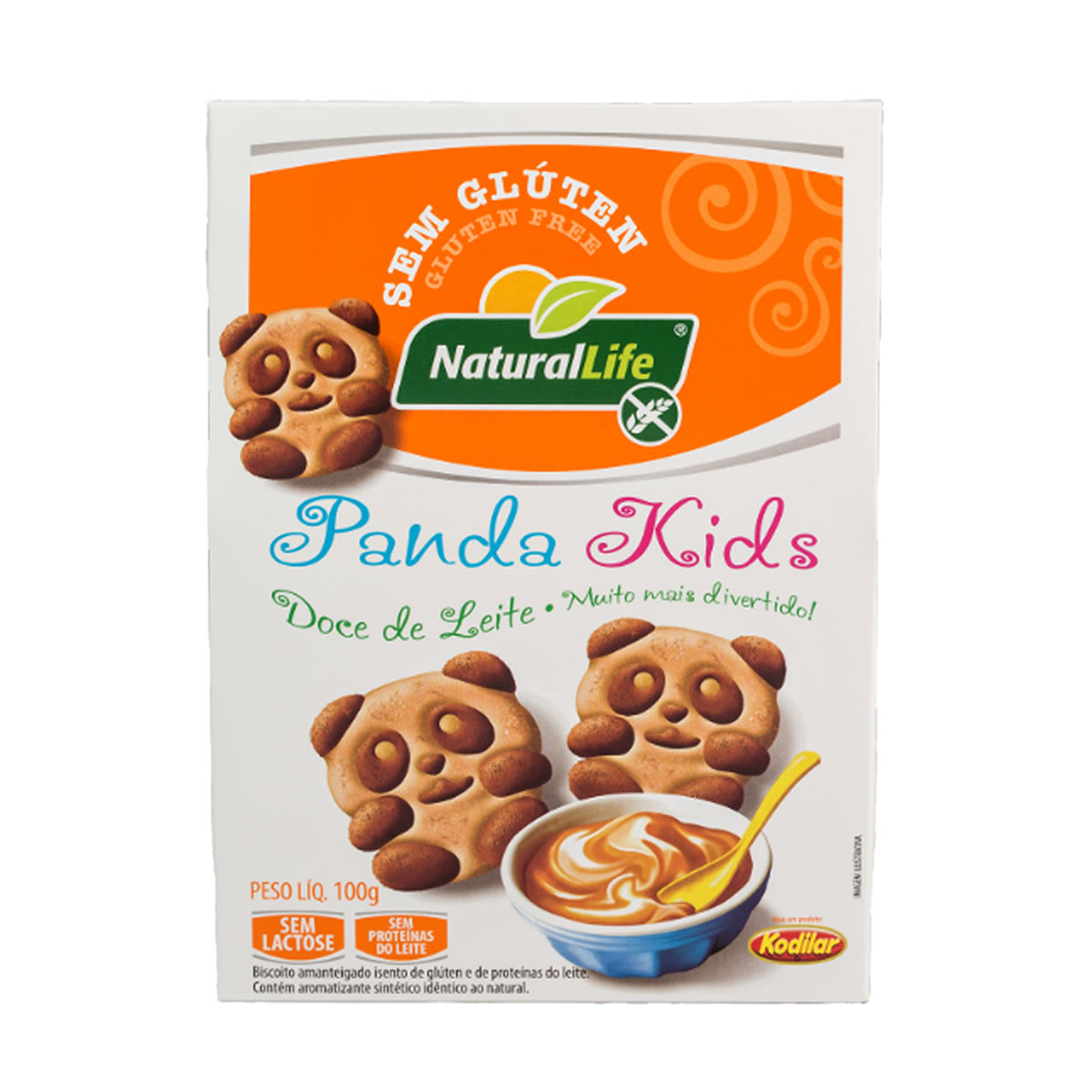 Biscoito de Panda Kids Sabor Doce de Leite Sem Glúten Sem Lactose 100g - NaturalLife
