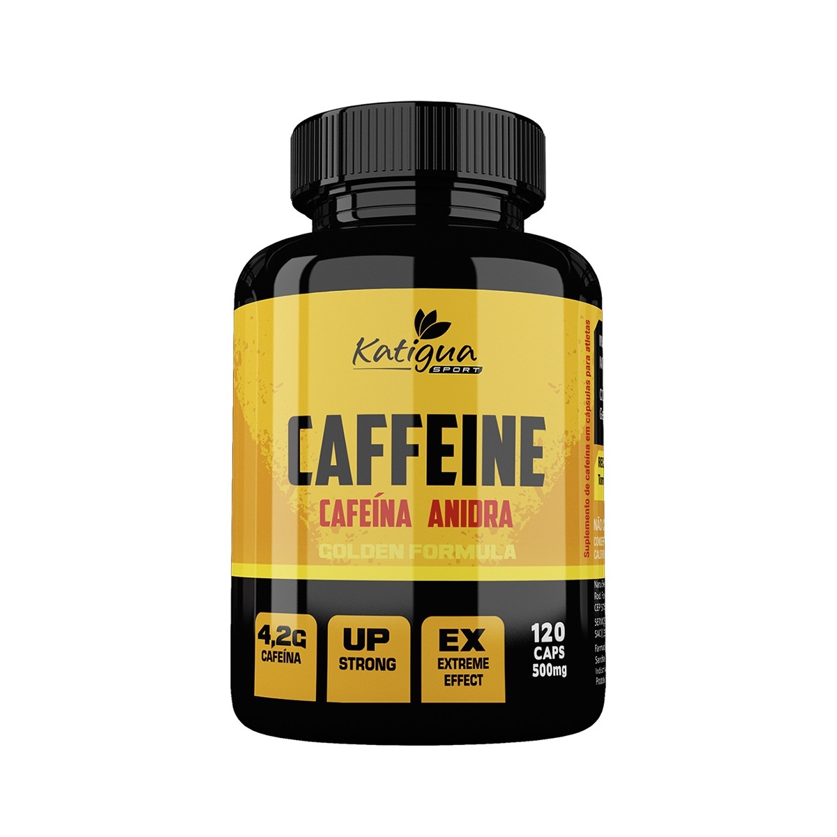 Caffeine Anidra 500mg 120 Cápsulas - Katiguá