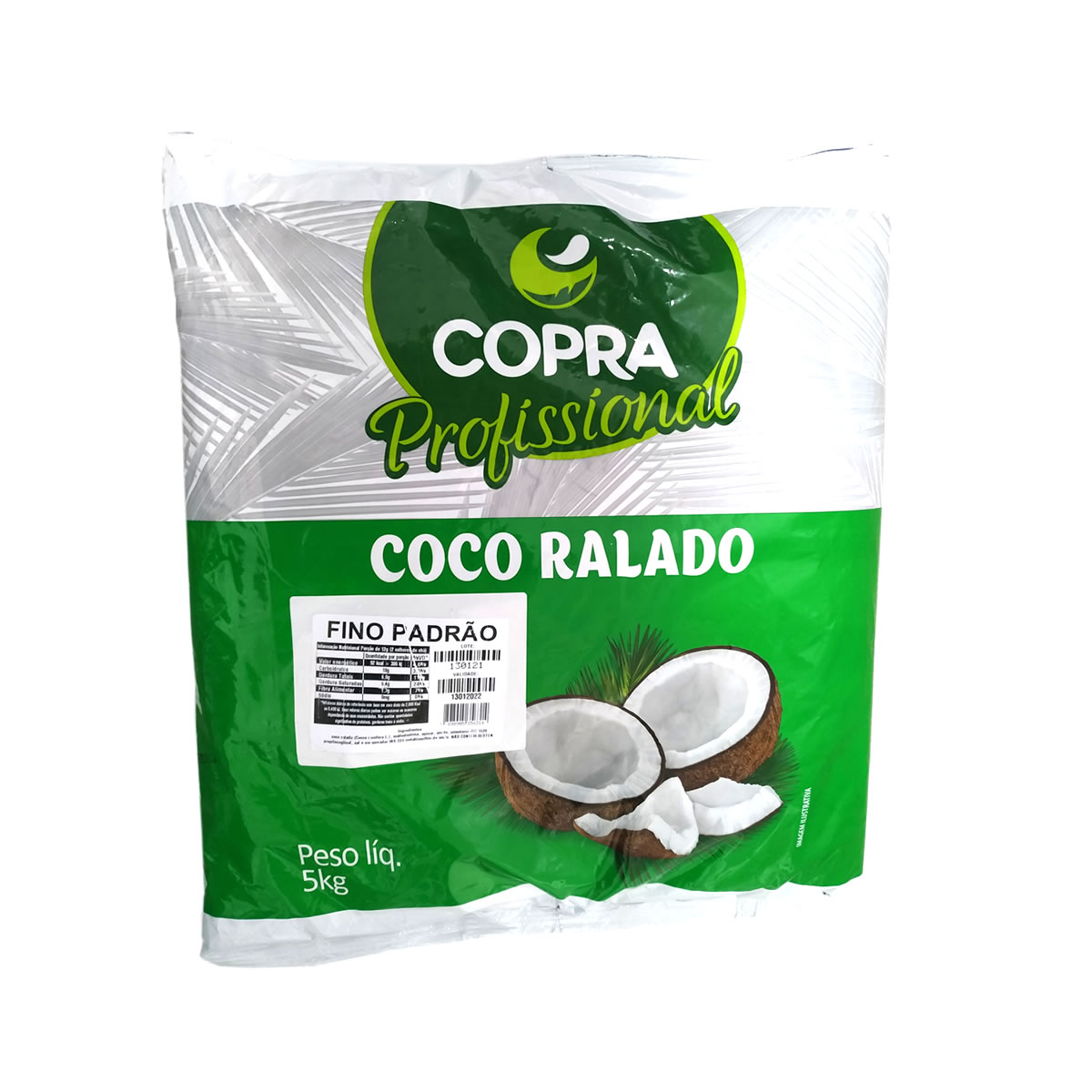 Coco Ralado Fino Padrão 5kg - Copra