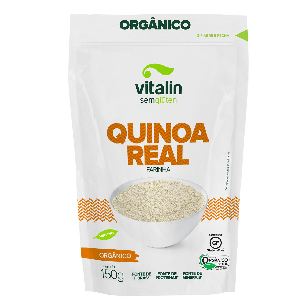 Farinha de Quinoa Real Orgânica 150g - Vitalin