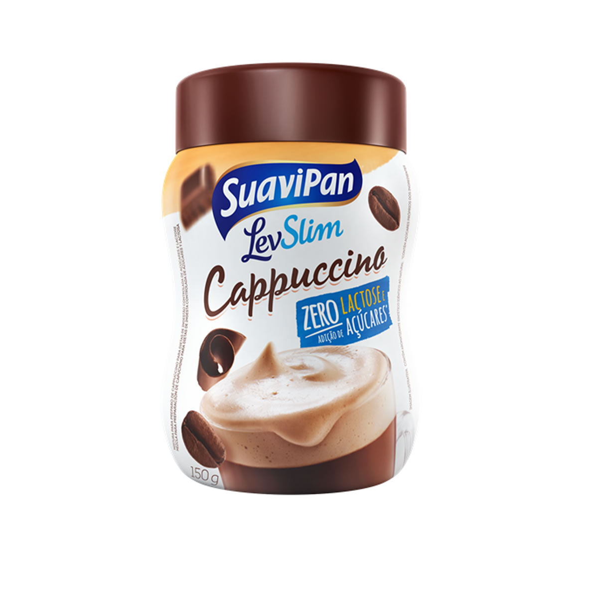 Mistura para Preparo de Cappuccino LevSlim 150g  - Suavipan