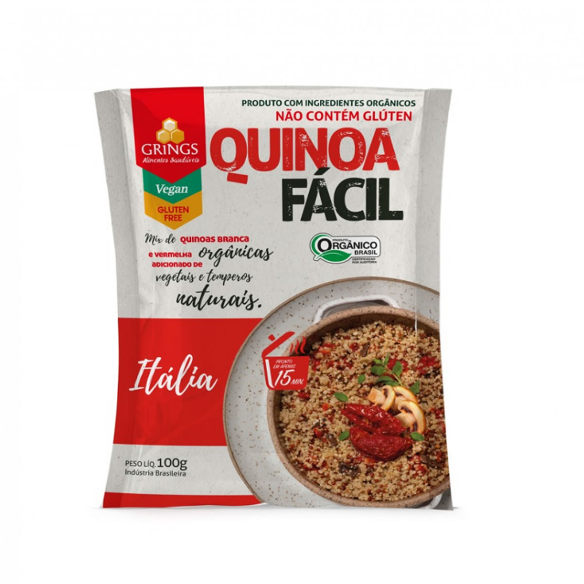 Quinoa Fácil sabor Itália Orgânica 100g - Grings