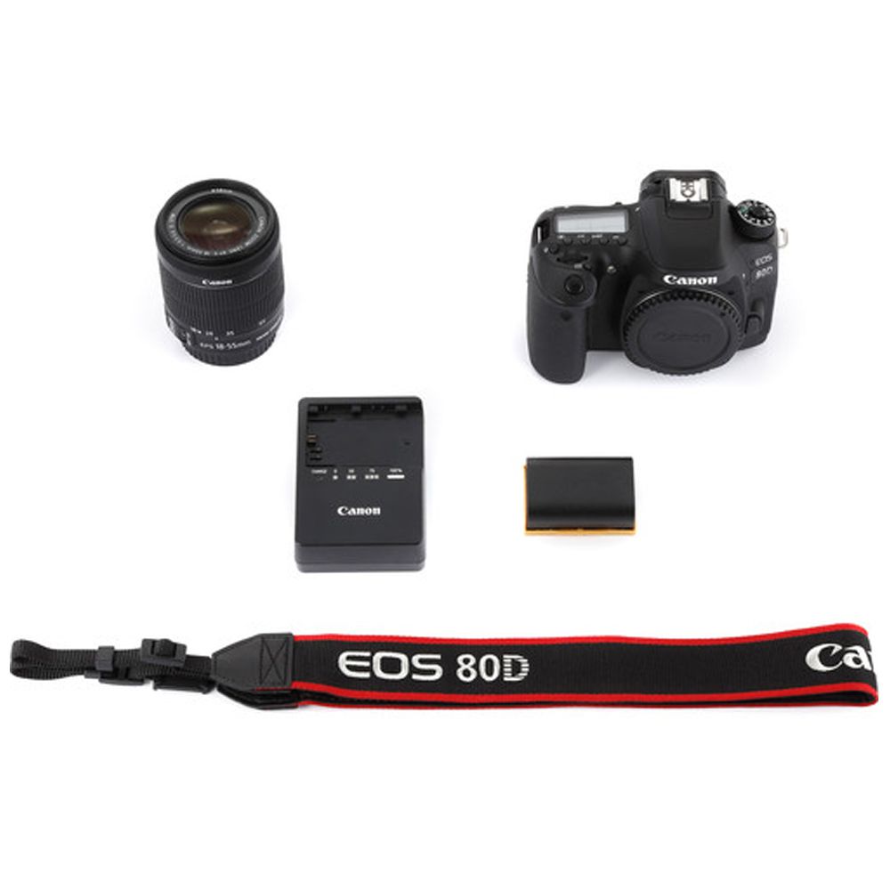 Câmera Canon Eos 80d C/18-55mm F3.5-5.6is Stm