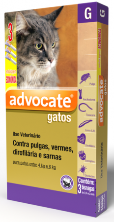 Antipulgas Combo Advocate Elanco para Gatos de 4 a 8 Kg - 0,8 mL