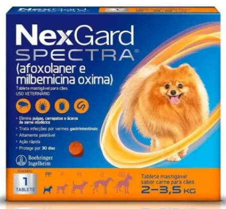NexGard Spectra Para Cães De 2 A 3,5kg - 1 Tablete